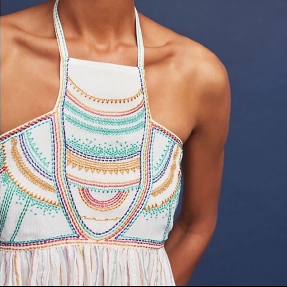 Anthropologie Floreat Itzel Rainbow Halter Top - Picture 2 of 7
